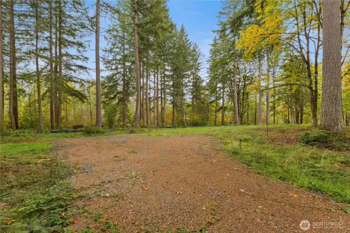 Driveway access looking toward the building site.