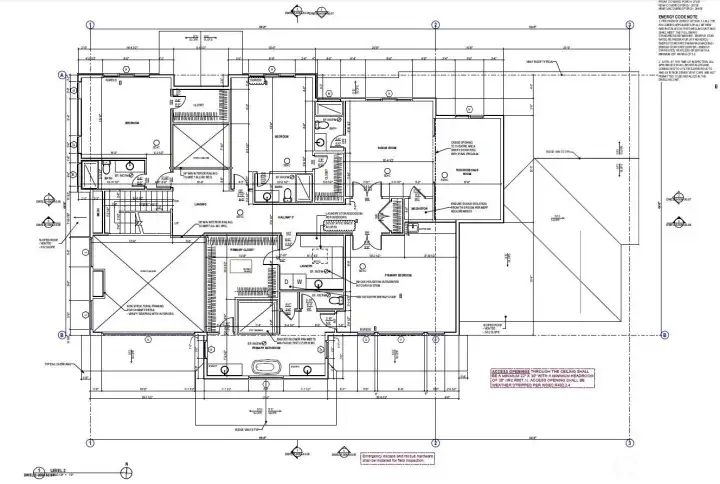 Upper Floor floorplan for proposed home.