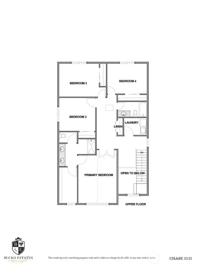 2131 Chase Floorplan - Second Level