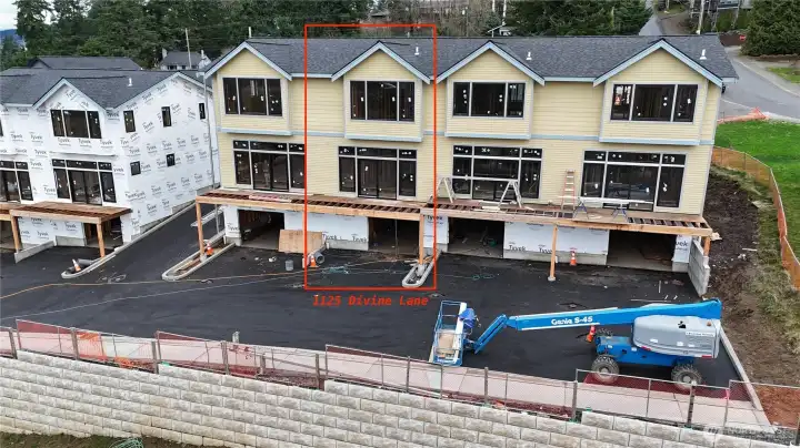 The first of 10 townhomes is available for sale, 1125 Divine Lane.