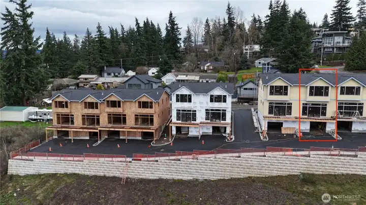 This 3 bed, 2.5 bath (each bedroom has its own bathroom) has massive westerly views towards downtown and the bay!