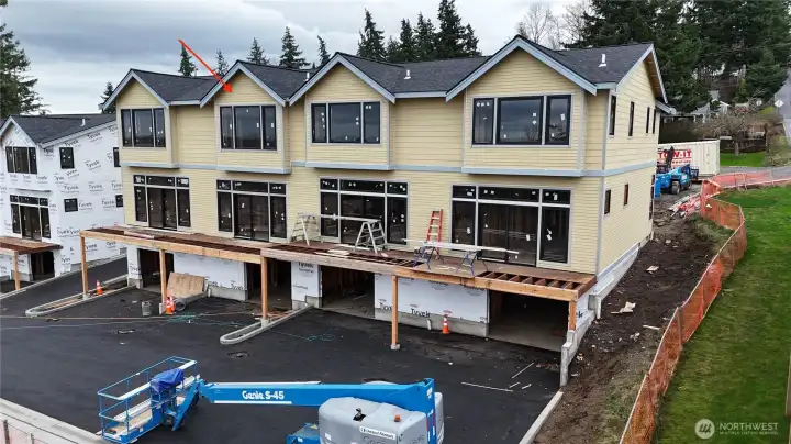 Constructed at a high level, these townhomes include a single car garage, high end windows and finishes throughout.