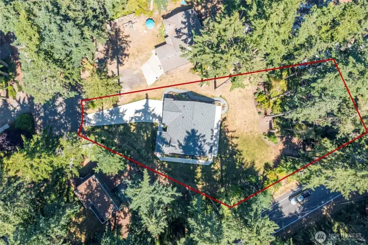 Large lot. Almost half an acre for you to enjoy, including some beautiful mature trees.