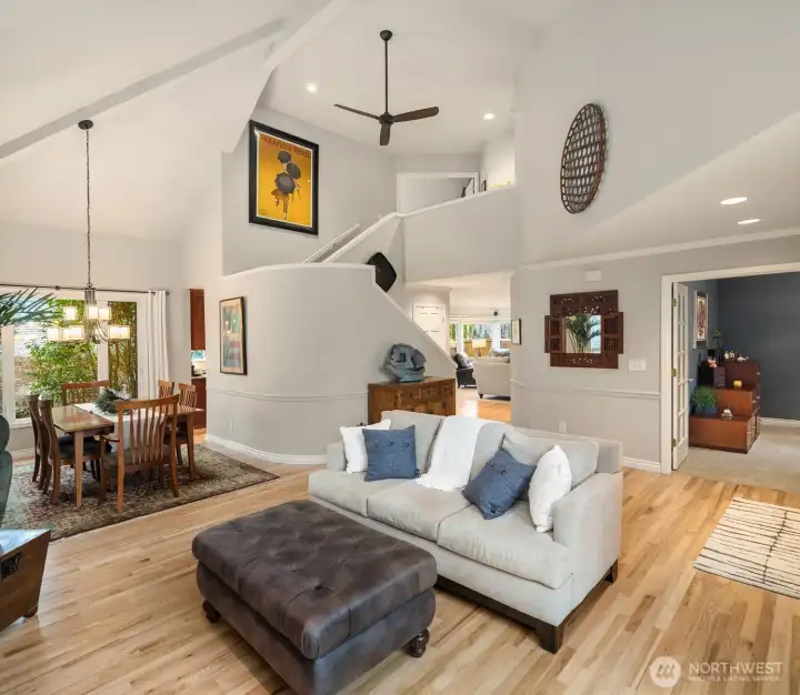 The open floor plan provides a lot of flexibility for entertaining. The Dining table can be extended into the living area for large gatherings.