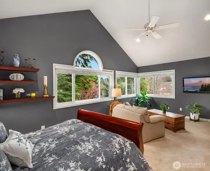 Relax in this spacious primary with room for a separate sitting area.