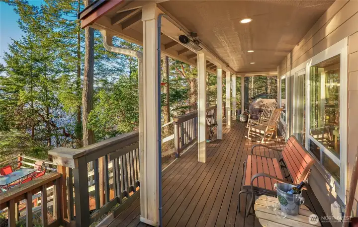 Heated deck for the chilly nights