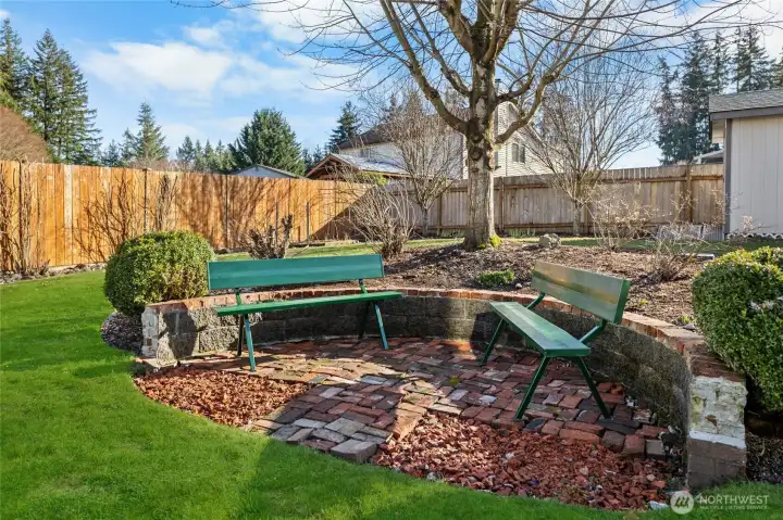 Private, serene backyard