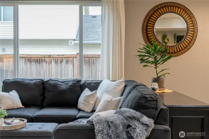 Pause, imagine the birds outside your window, sun washing over you