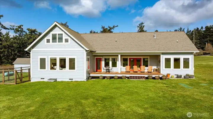 Looking NORTHWEST towards home.  This is the side that gets sun all day