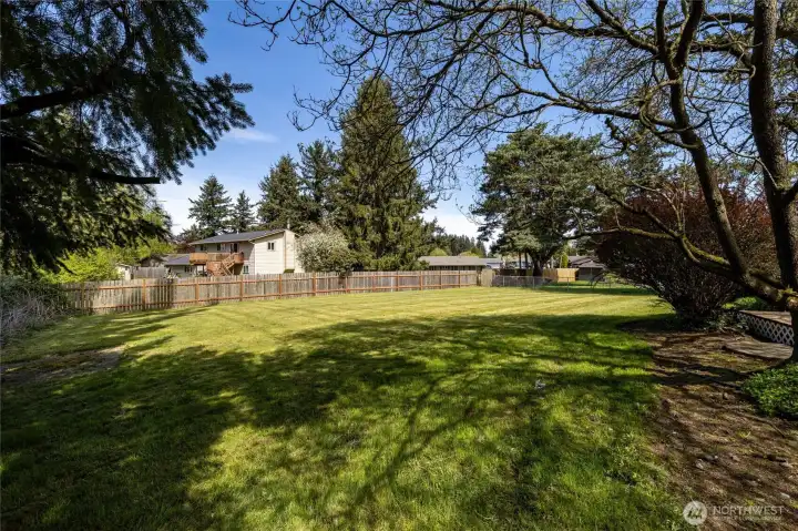Wonderful large level lot with plenty of space to garden, entertain, add on to home or build outbuilding if you desire.
