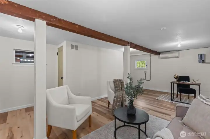 Two large storage rooms down stairs.