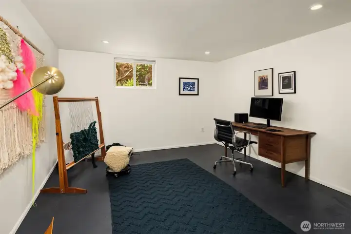 Lower level office/den.  Easy to convert back to 4th bedroom.