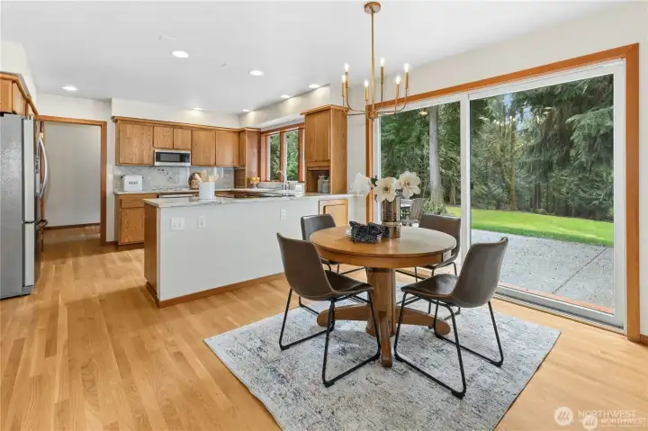 Eat in kitchen with high quality cabinetry