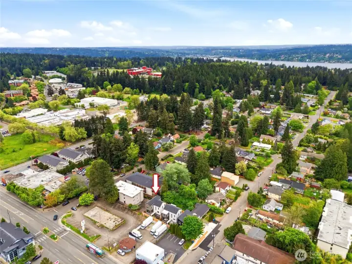 Shorecrest High School in the distance in red.