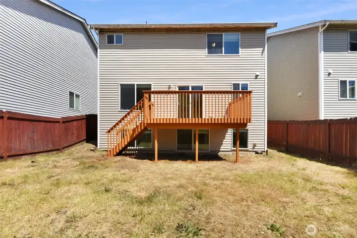 Back yard / Rear view of home