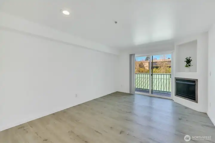 Same shot of living room without the virtual staging.