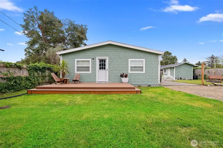 Picturing the large outdoor deck