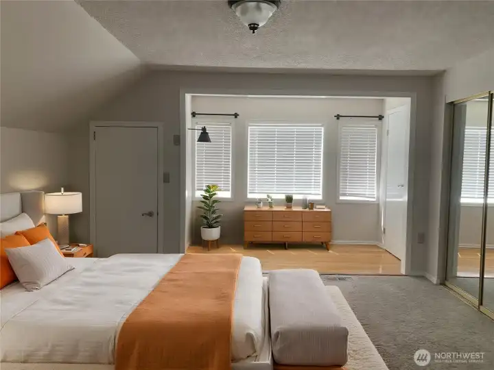 Spacious 2nd bedroom is located on the second floor and has easy access to the main bathroom. Spacious 2nd bedroom is located on the second floor and has easy access to the main bathroom.