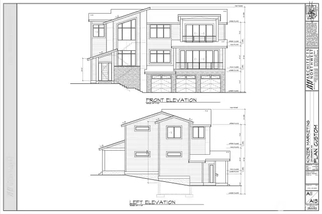 Proposed Plan Elevations Front and Left Side.