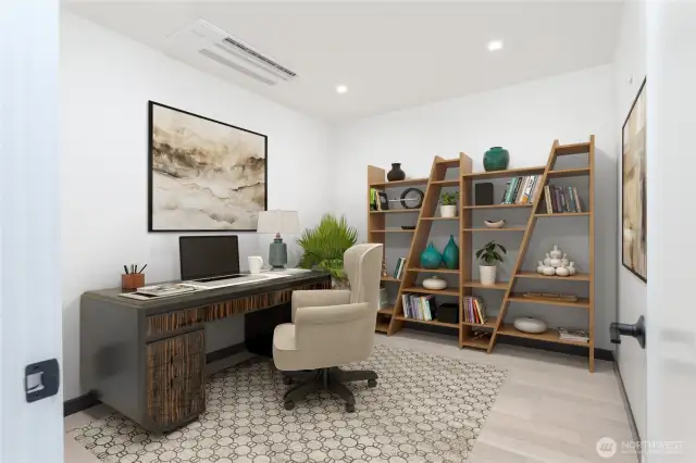 Virtually staged - Main floor den