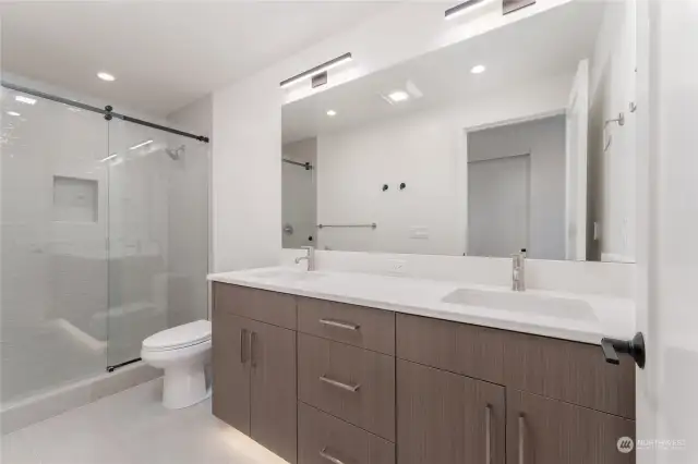 Upstairs Primary Bathroom with heated floors