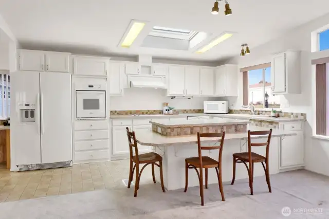 Large open kitchen with large island.