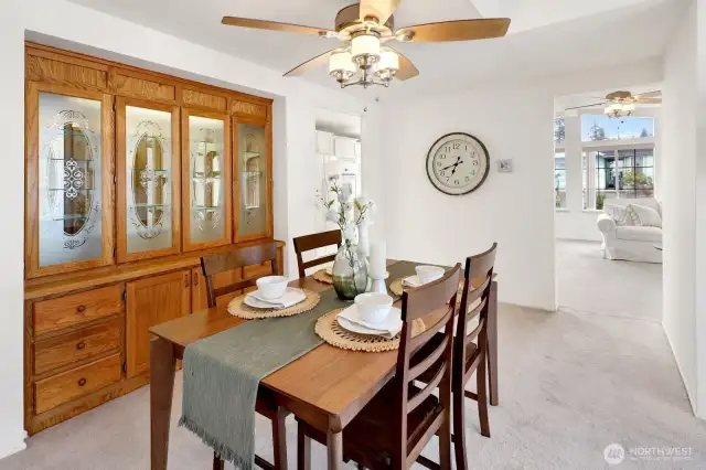 built-in dining hutch.