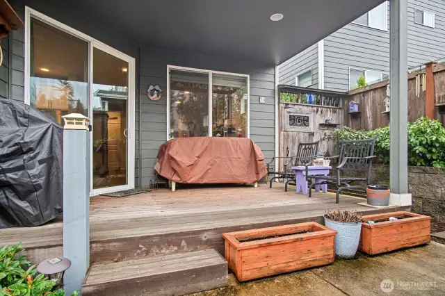 Back patio sitting area