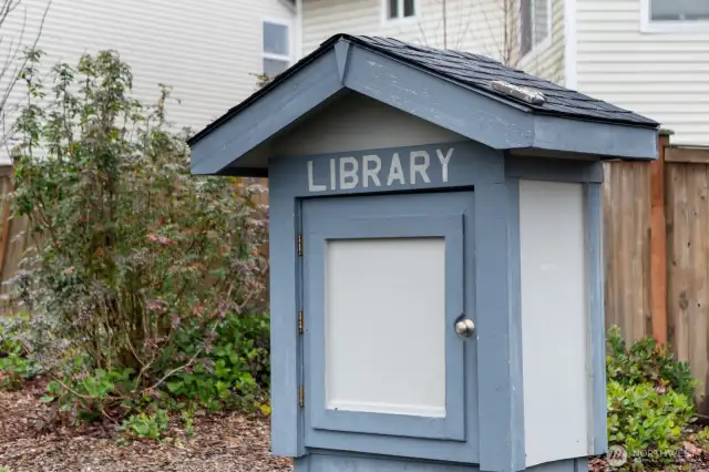 Neighborhood park with mini library