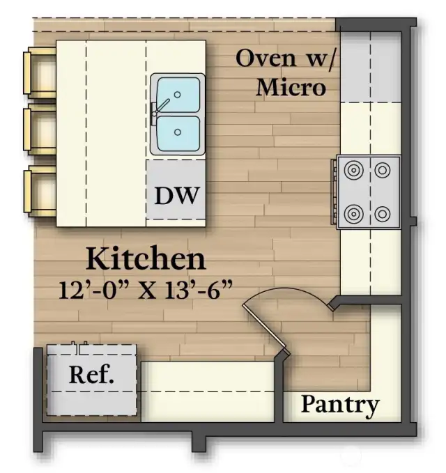 Kitchen option rendering