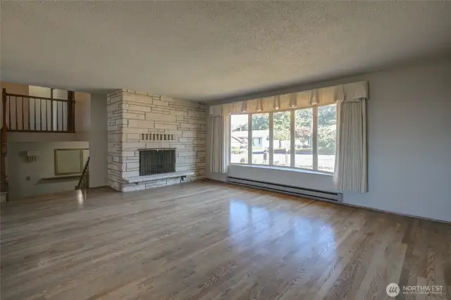 Wood fireplace
