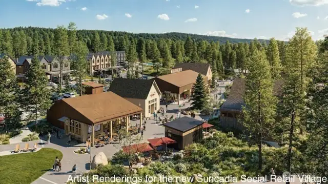Artist Renderings for the new Suncadia Social Retail Village