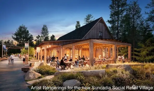 Artist Renderings for the new Suncadia Social Retail Village