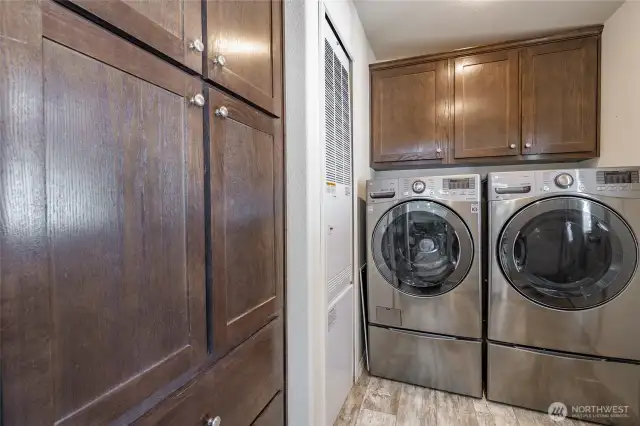Laundry room door to the right leads to the garage via a covered patio