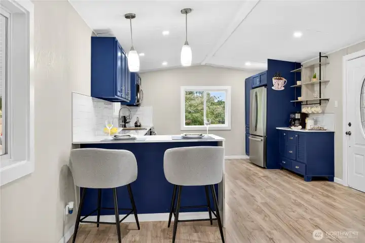 Kitchen with coffee station