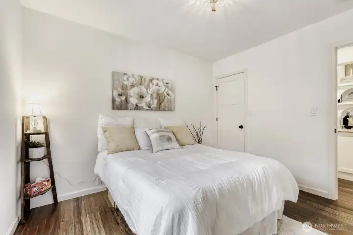 Bedroom has good sized closet