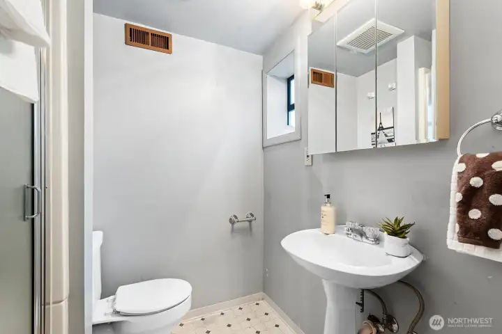 3/4 bathroom in the basement.