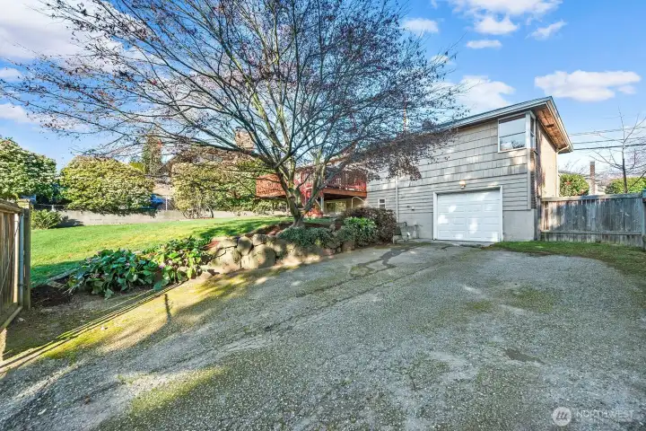 Attached 1-car garage.