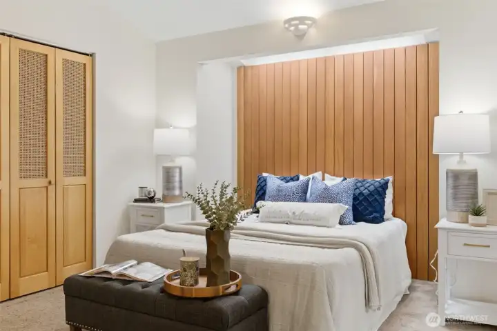 Comfy, Primary Bedroom!
