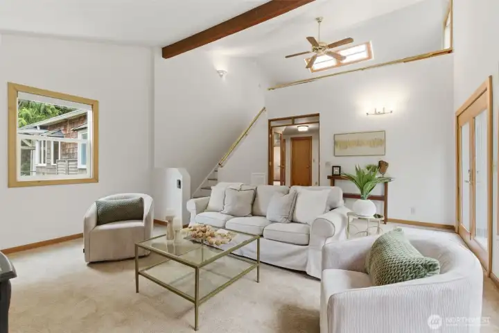 This home offers various options for varied living spaces and get aways in your own home.