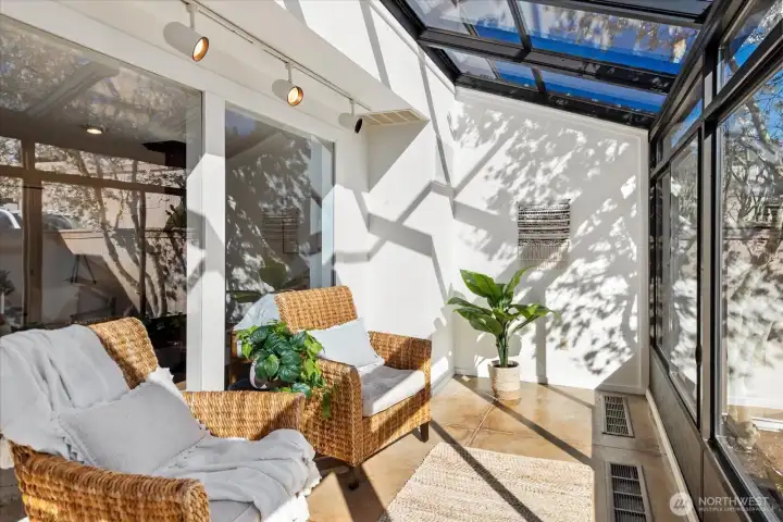 Sunroom is a serene space to relax and unwind