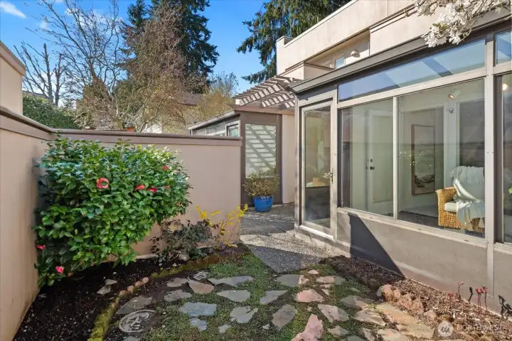Private patio and garden space