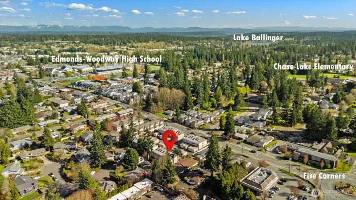 Super convenient location close to excellent Edmonds School District schools, parks and 5 Corners cafes and restaurants