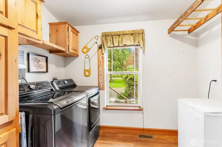 Large laundry room.