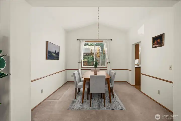 Dining room with great natural light.