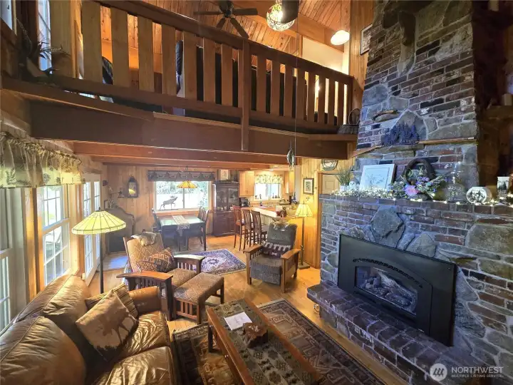 The center piece of your living room is one of the most impressive fire places your ever likely to see.