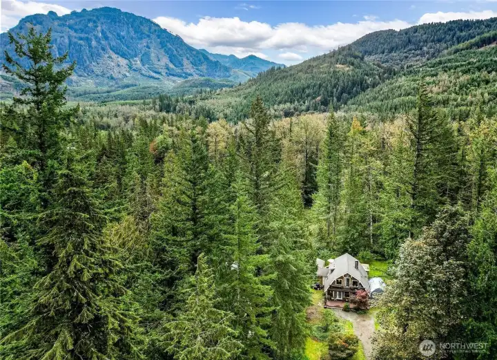 Nestled in the foothills of the Cascade Mountains.