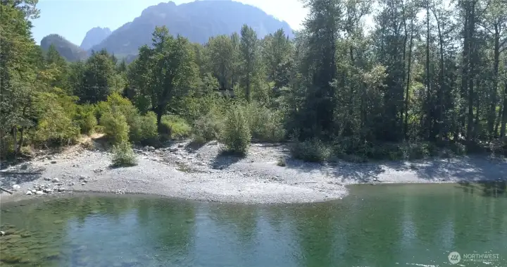 One of the best private swimming holes on the Skykomish River.