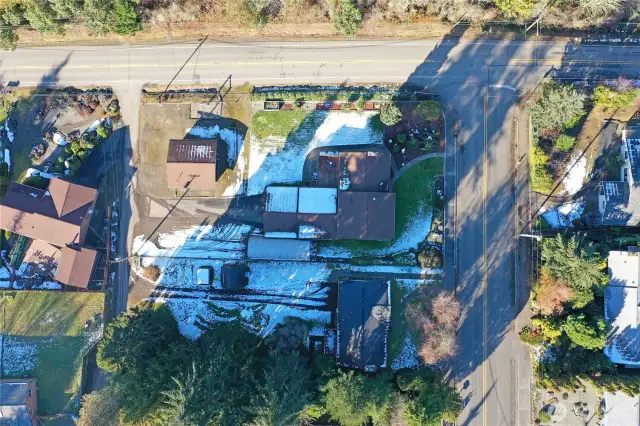 View of the property from above