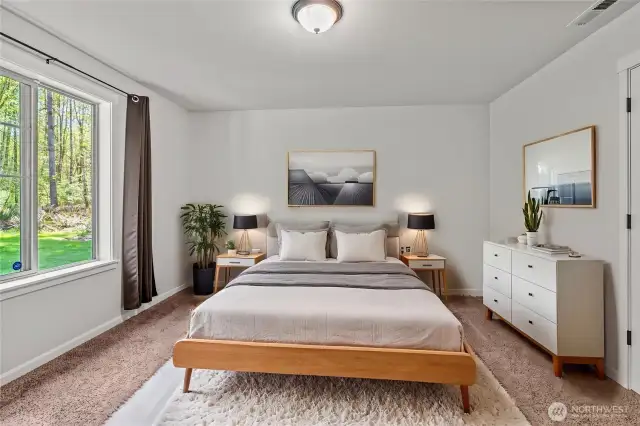 Virtually staged third bedroom